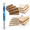 Flush Cut Trim Router Bits 1/4" Shank Nano Blue Coated by Jiiolioa-3