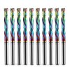 HOZLY 1/8" Shank Compression CNC Router Bits Spiral End Mill 10PCS DLC-0