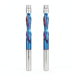 Flush Cut Trim Router Bits 1/4" Shank Nano Blue Coated by Jiiolioa-0