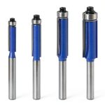 Flush Trim Router Bit Set 4PCS 1/4" Shank Top Bearing - Wolfride-0