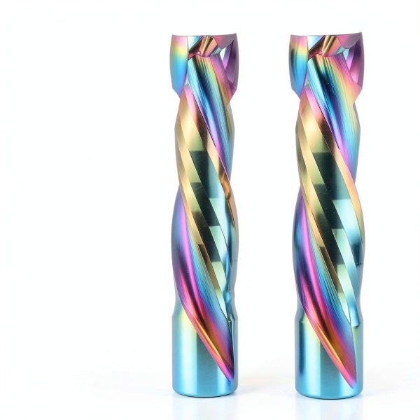 HOZLY 1/8" Shank Compression CNC Router Bits Spiral End Mill 10PCS DLC-2