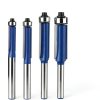 Flush Trim Router Bit Set 4PCS 1/4" Shank Top Bearing - Wolfride-3