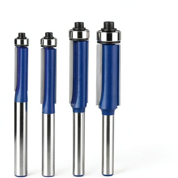 Flush Trim Router Bit Set 4PCS 1/4" Shank Top Bearing - Wolfride-3