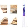 CNC Router Bits 1/4" Shank 1/32" Tip Diameter 2D&3D Carving 6.2 Deg Tapered Angle Ball Nose Solid Carbide Spiral End Mill for Wood Carving Engraving-3